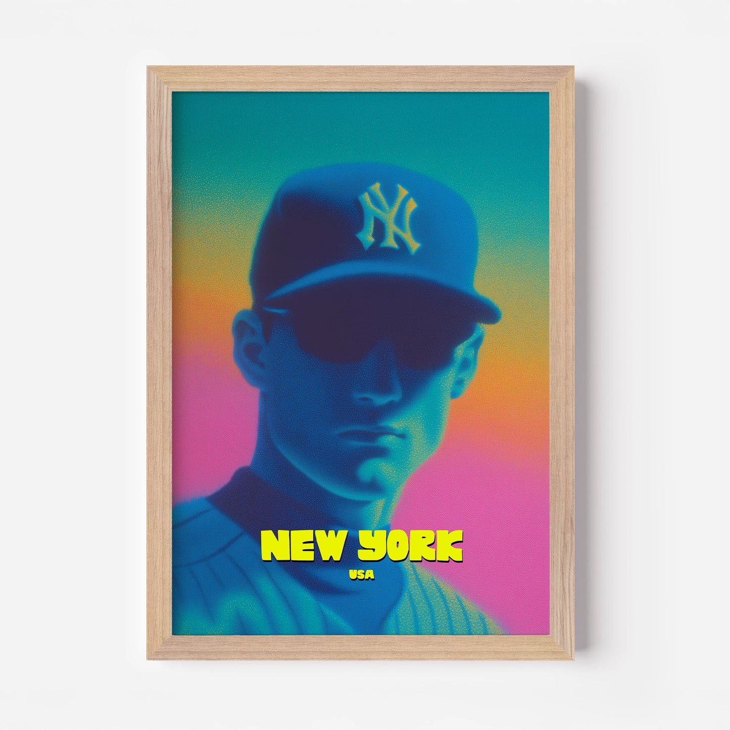 Yankees Baseball New York Manhattan America Travel Poster