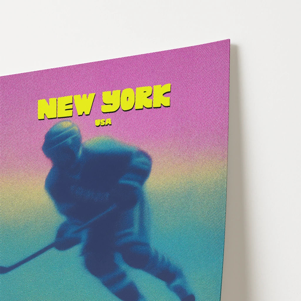 The Rangers Ice Hockey New York Manhattan America Travel Poster