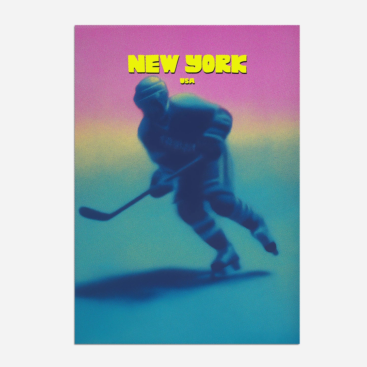 The Rangers Ice Hockey New York Manhattan America Travel Poster