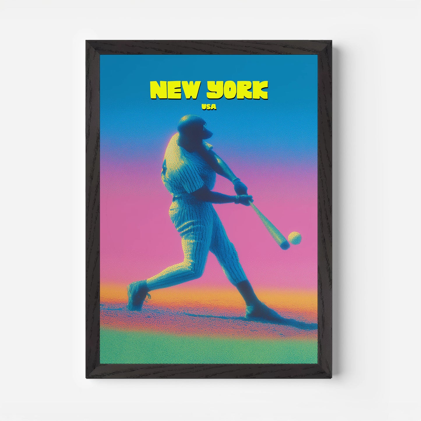 Yankees Baseball New York Manhattan America Travel Poster