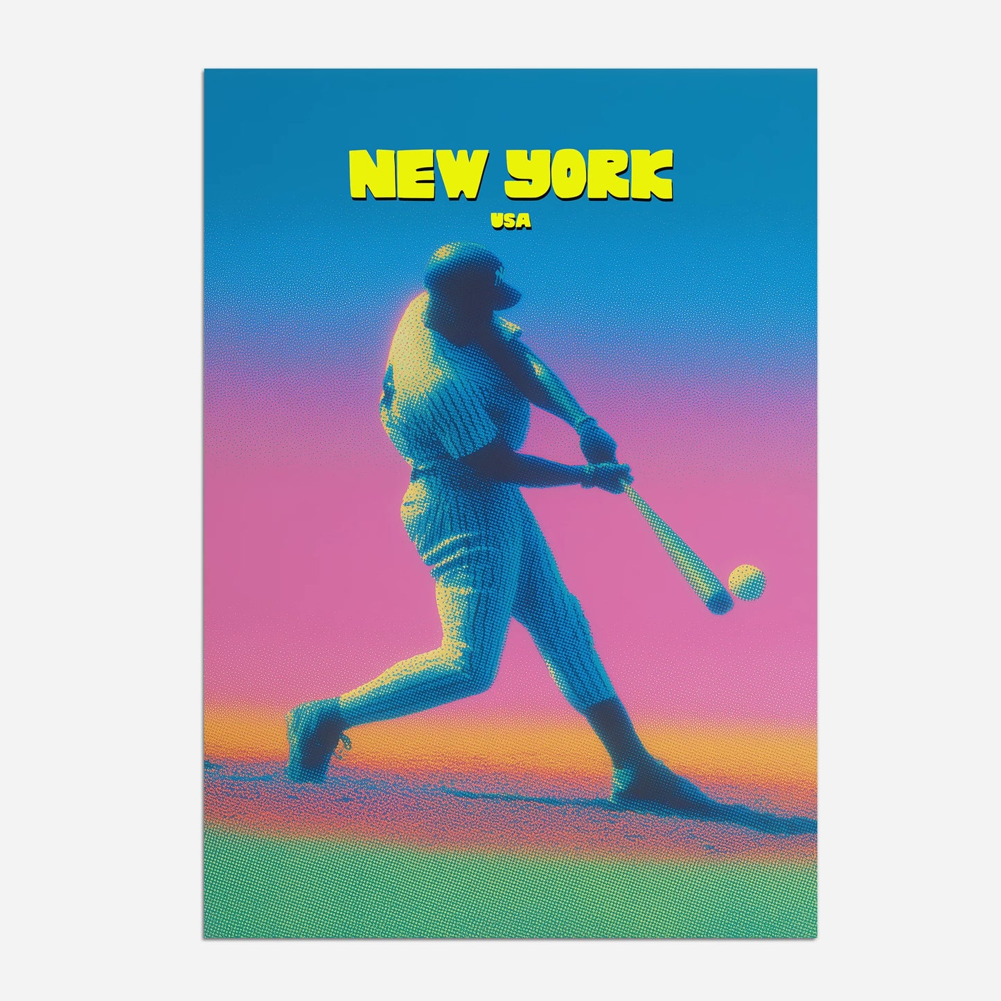 Yankees Baseball New York Manhattan America Travel Poster