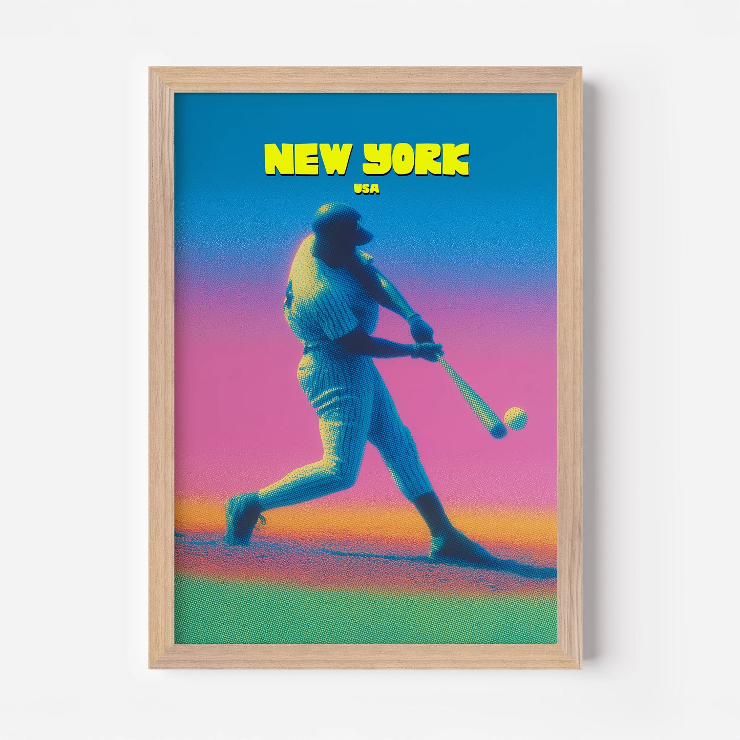 Yankees Baseball New York Manhattan America Travel Poster