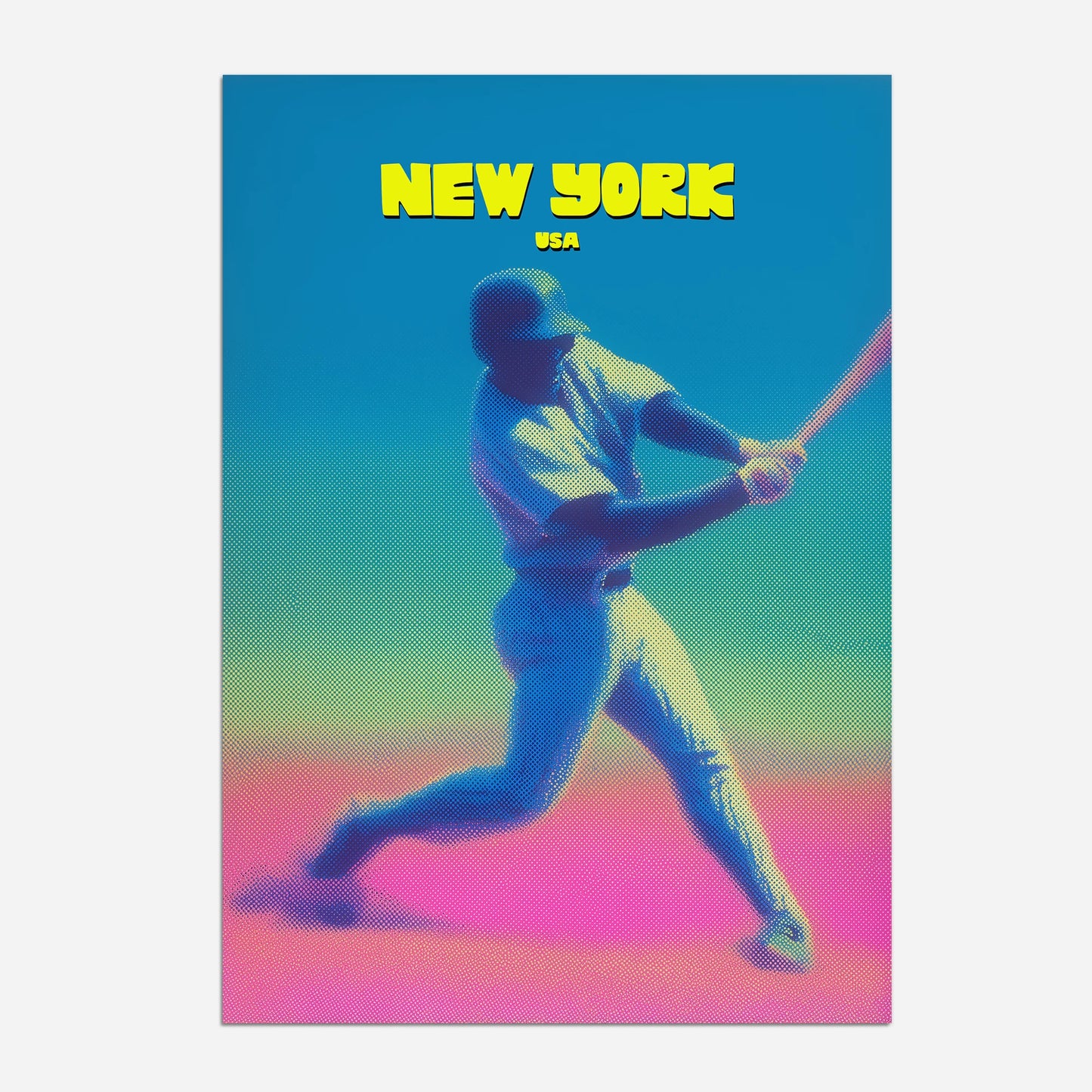 Yankees Baseball New York Manhattan America Travel Poster