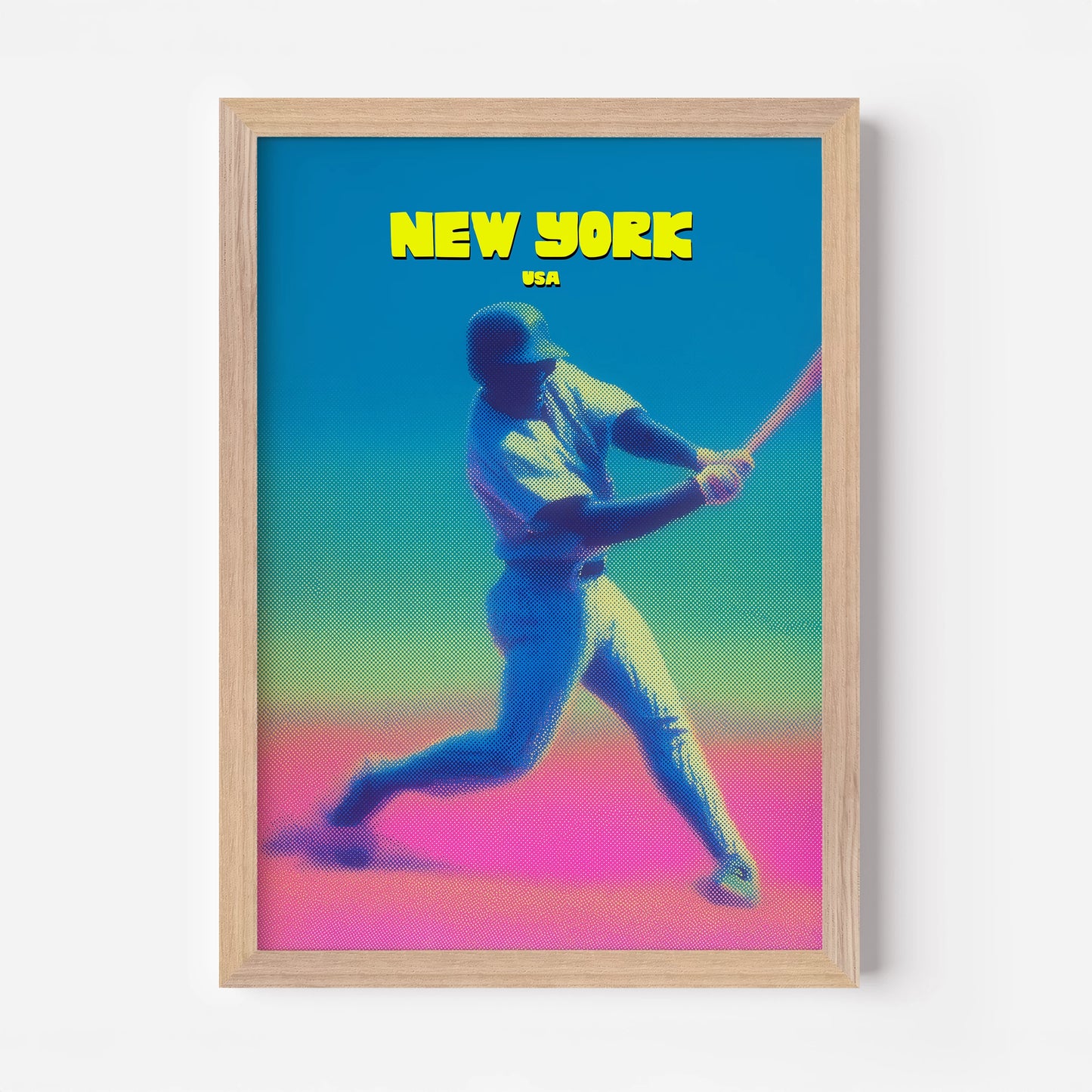 Yankees Baseball New York Manhattan America Travel Poster