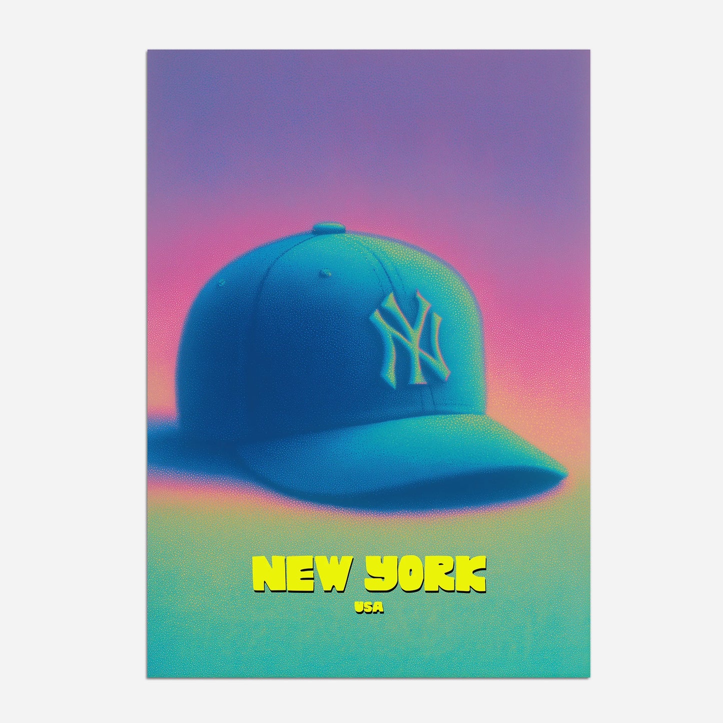 Yankees Baseball New York Manhattan America Travel Poster