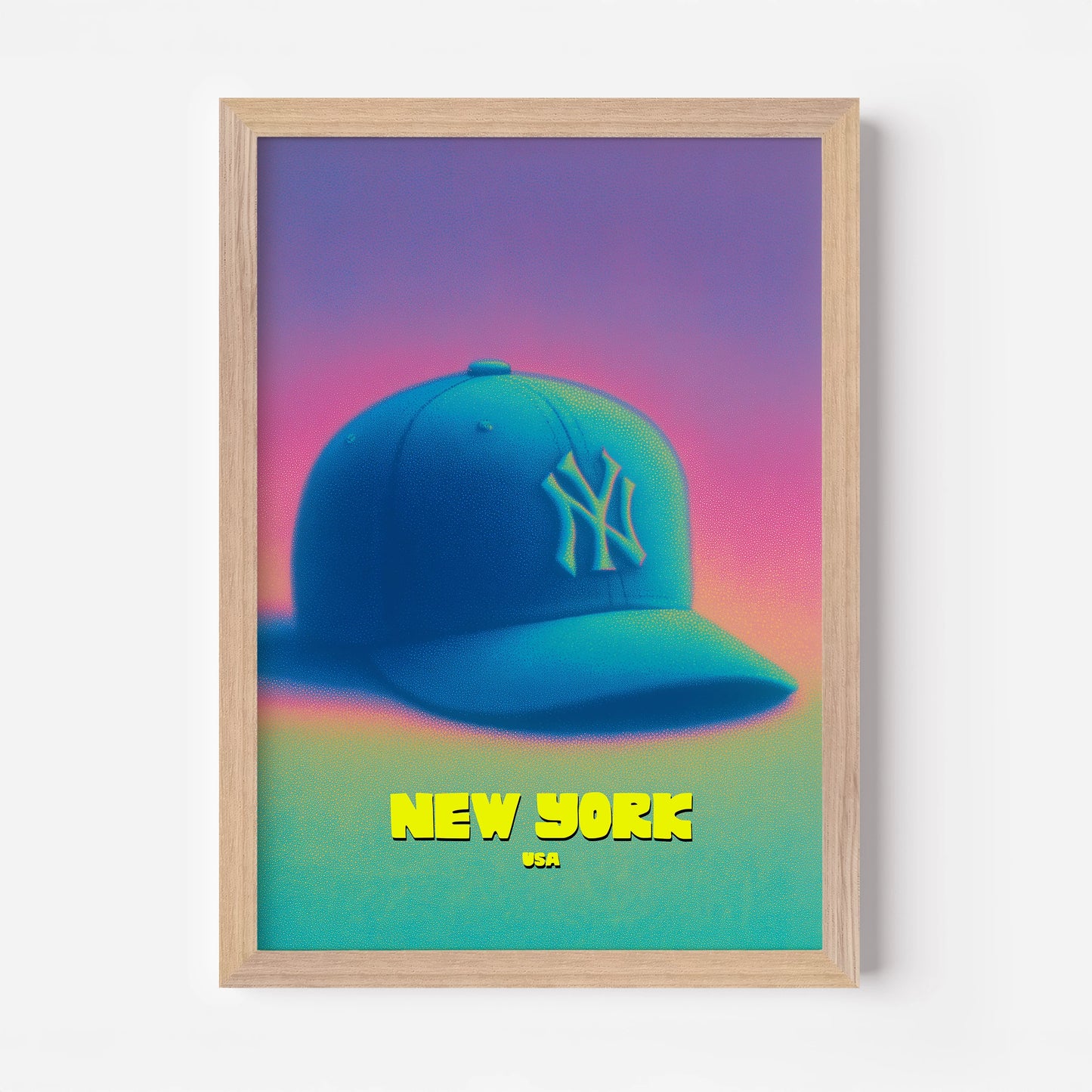 Yankees Baseball New York Manhattan America Travel Poster