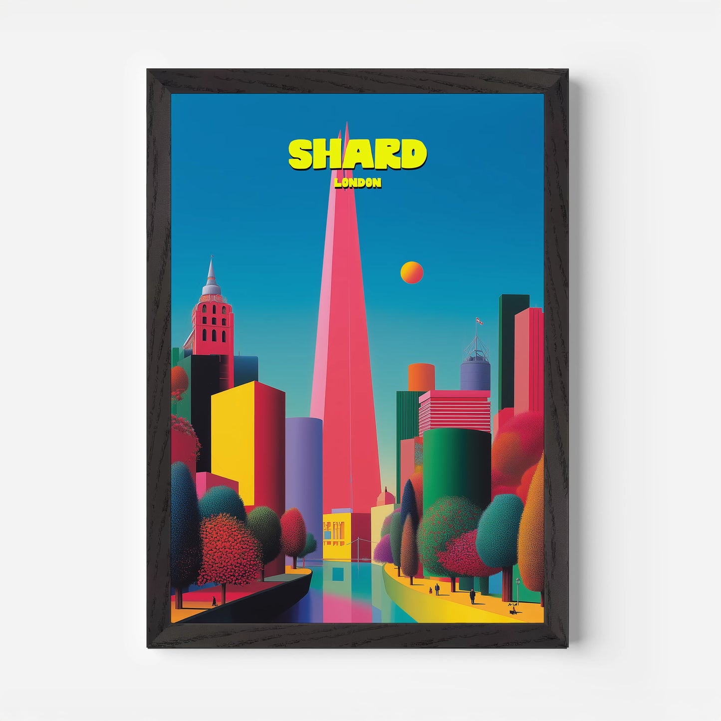 The Shard London England Travel Poster