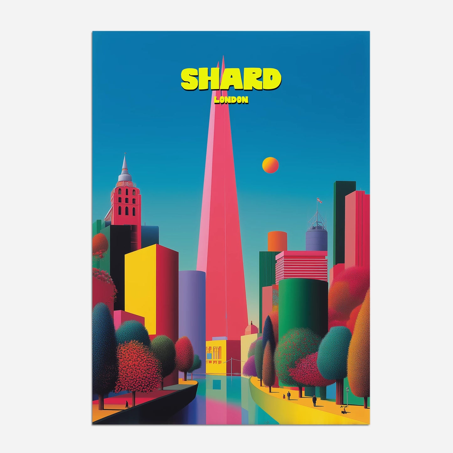 The Shard London England Travel Poster