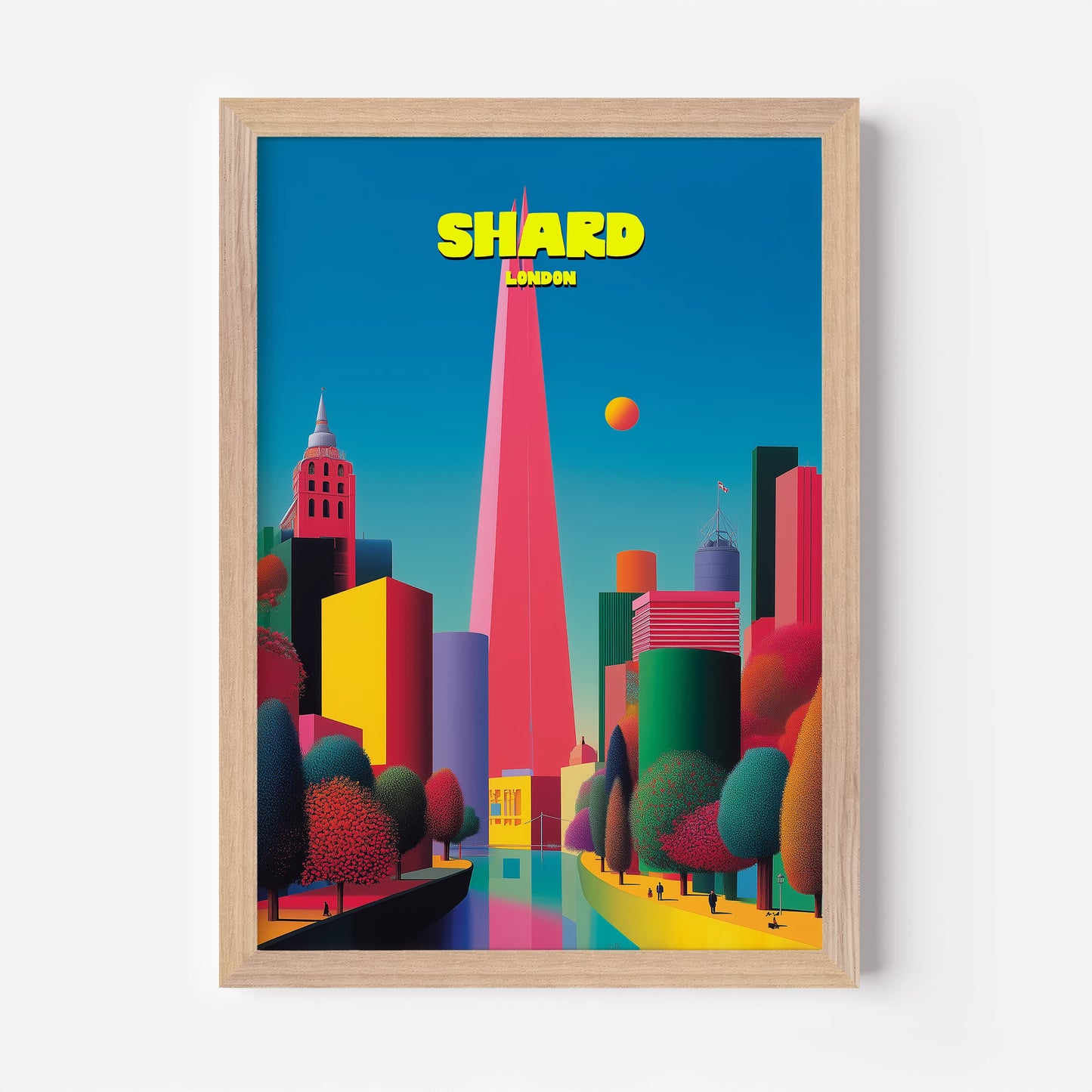 The Shard London England Travel Poster