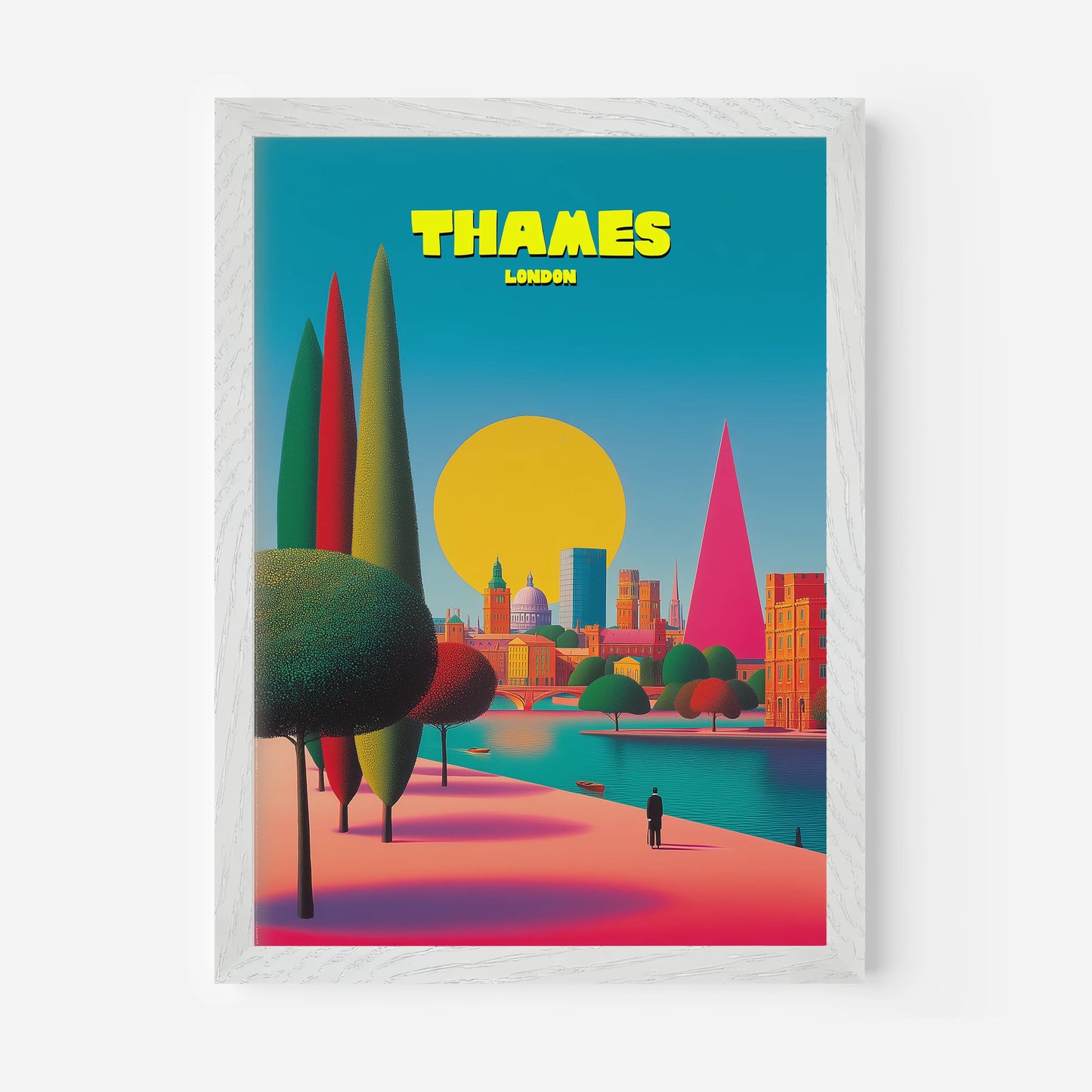 The River Thames London England Travel Poster