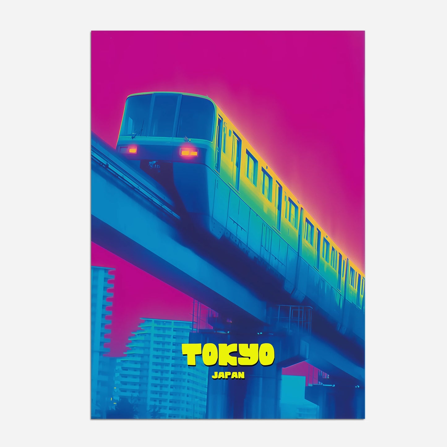 Tokyo Monorail Japan Asia Travel Poster
