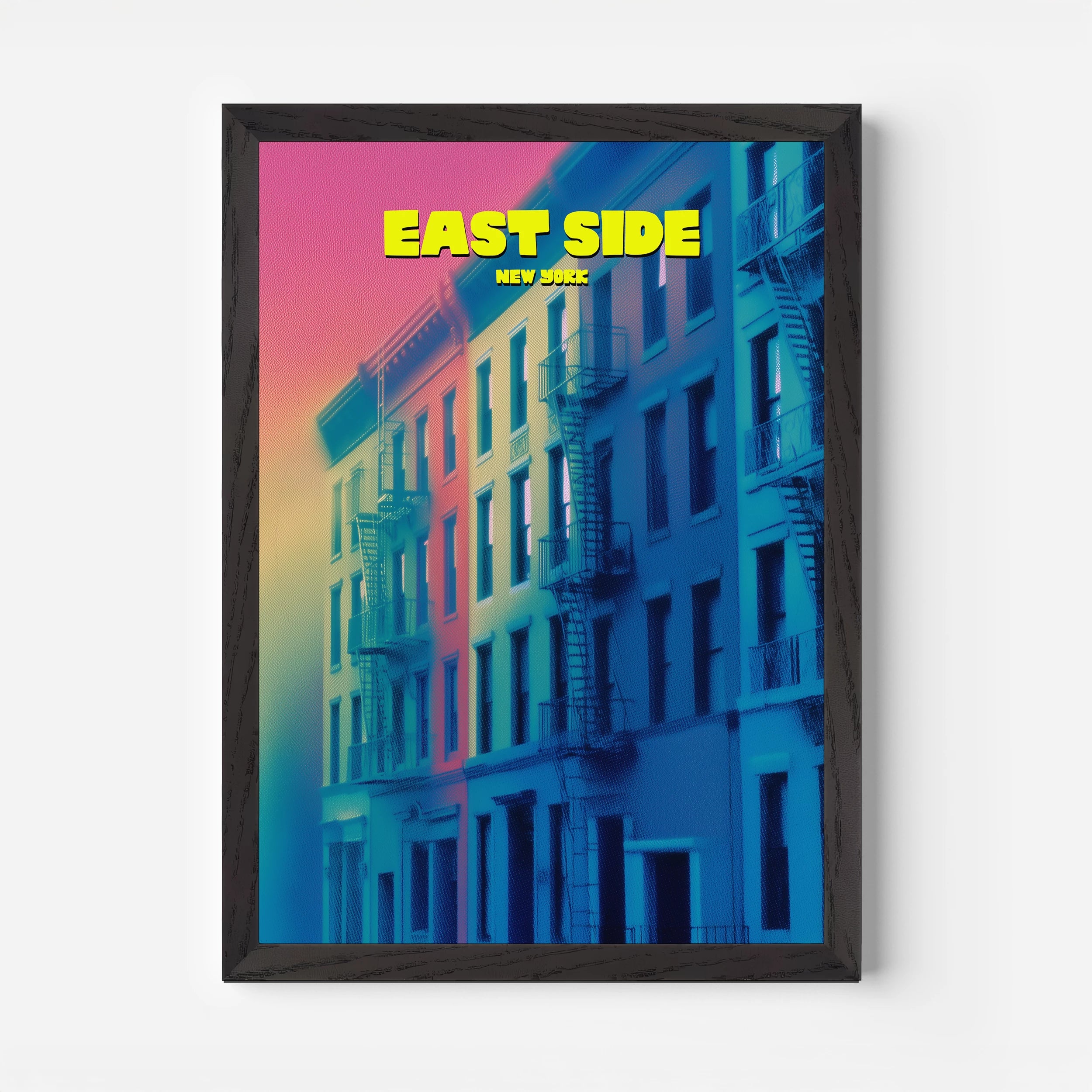 East Side New York Manhattan America Travel Poster