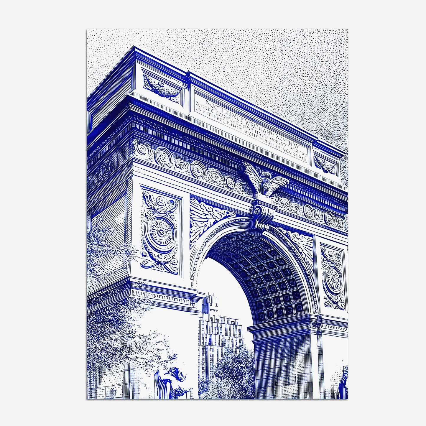 Washington Square Park New York America Travel Poster