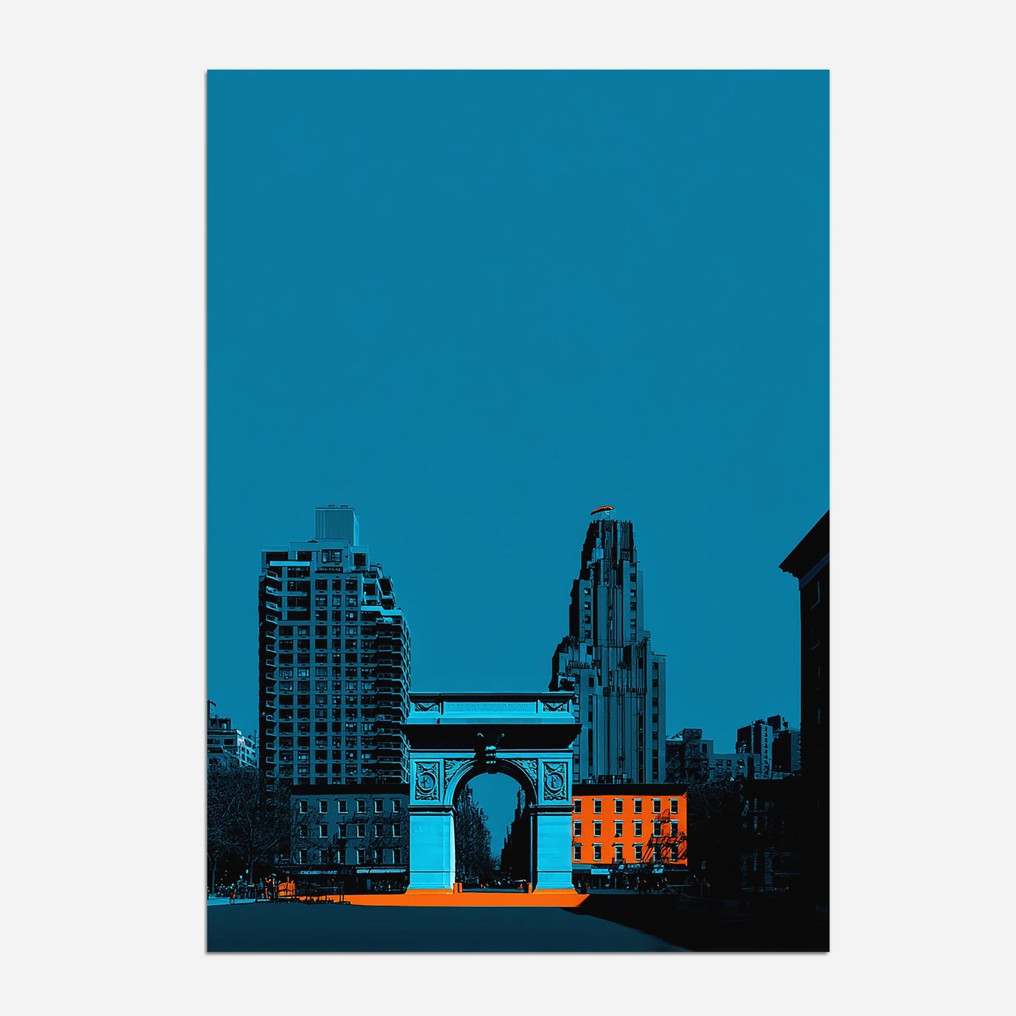 Washington Square Park New York City America Travel Poster