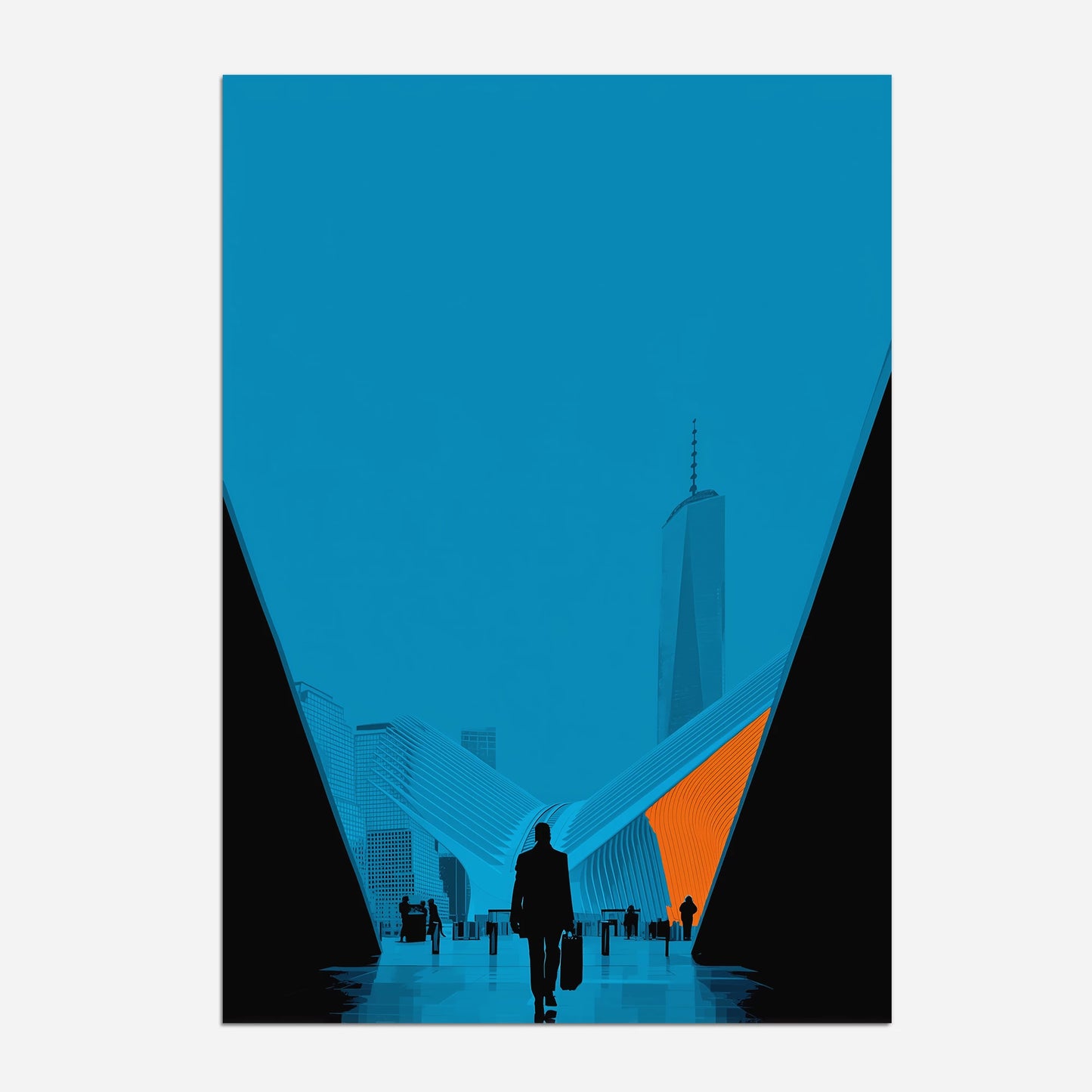 World Trade Center Station New York America Travel Poster