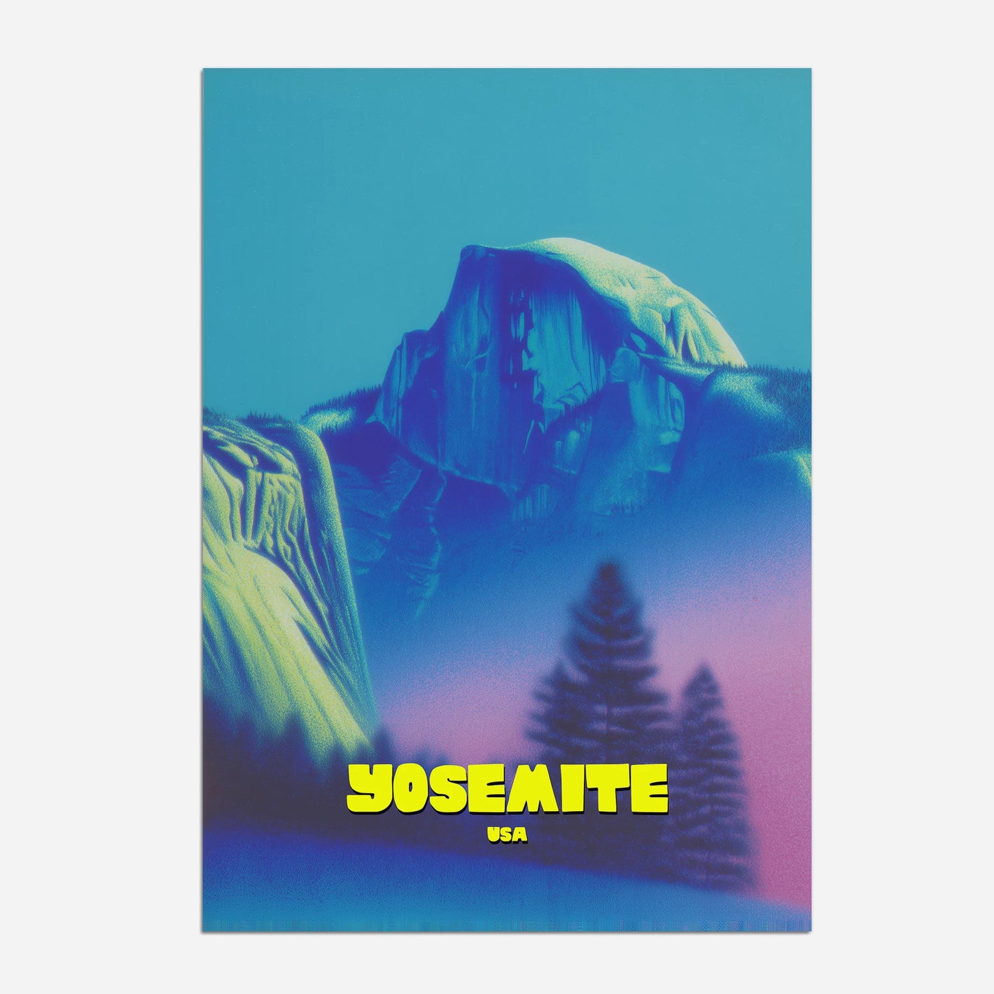 Yosemite National Park California America Travel Poster