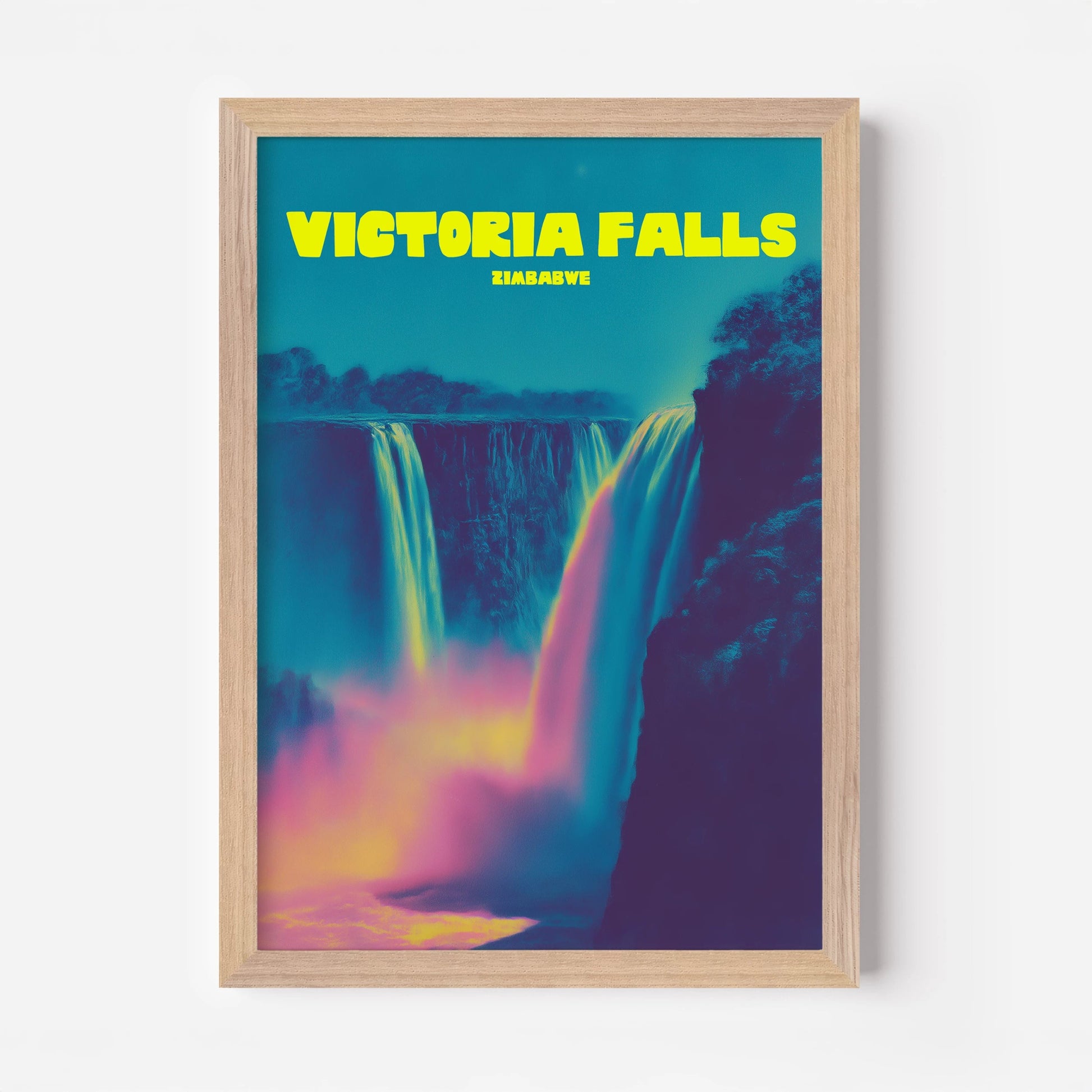 Victoria Falls Zimbabwe Africa Travel Poster - Postered