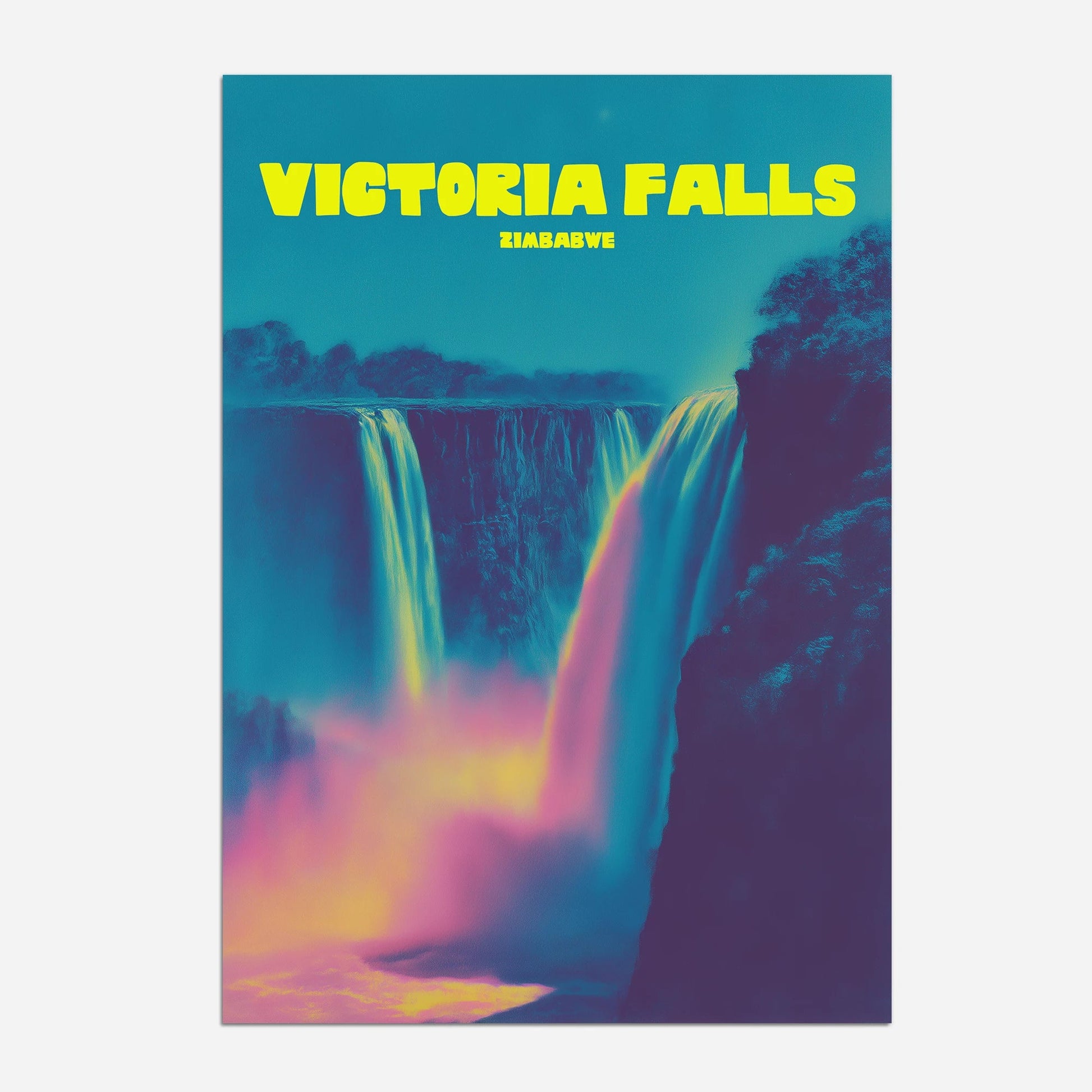 Victoria Falls Zimbabwe Africa Travel Poster - Postered