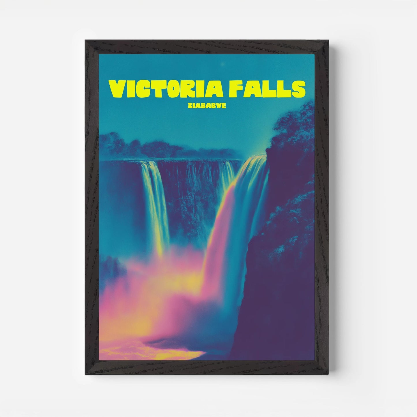 Victoria Falls Zimbabwe Africa Travel Poster - Postered