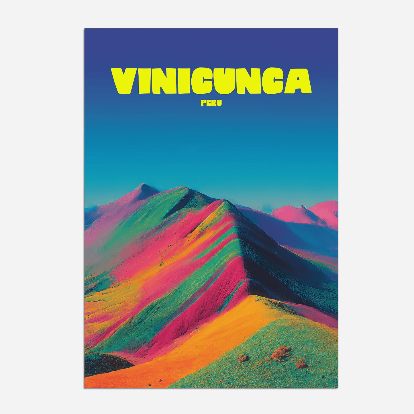 Vinicunca Peru South America Travel Poster - Postered