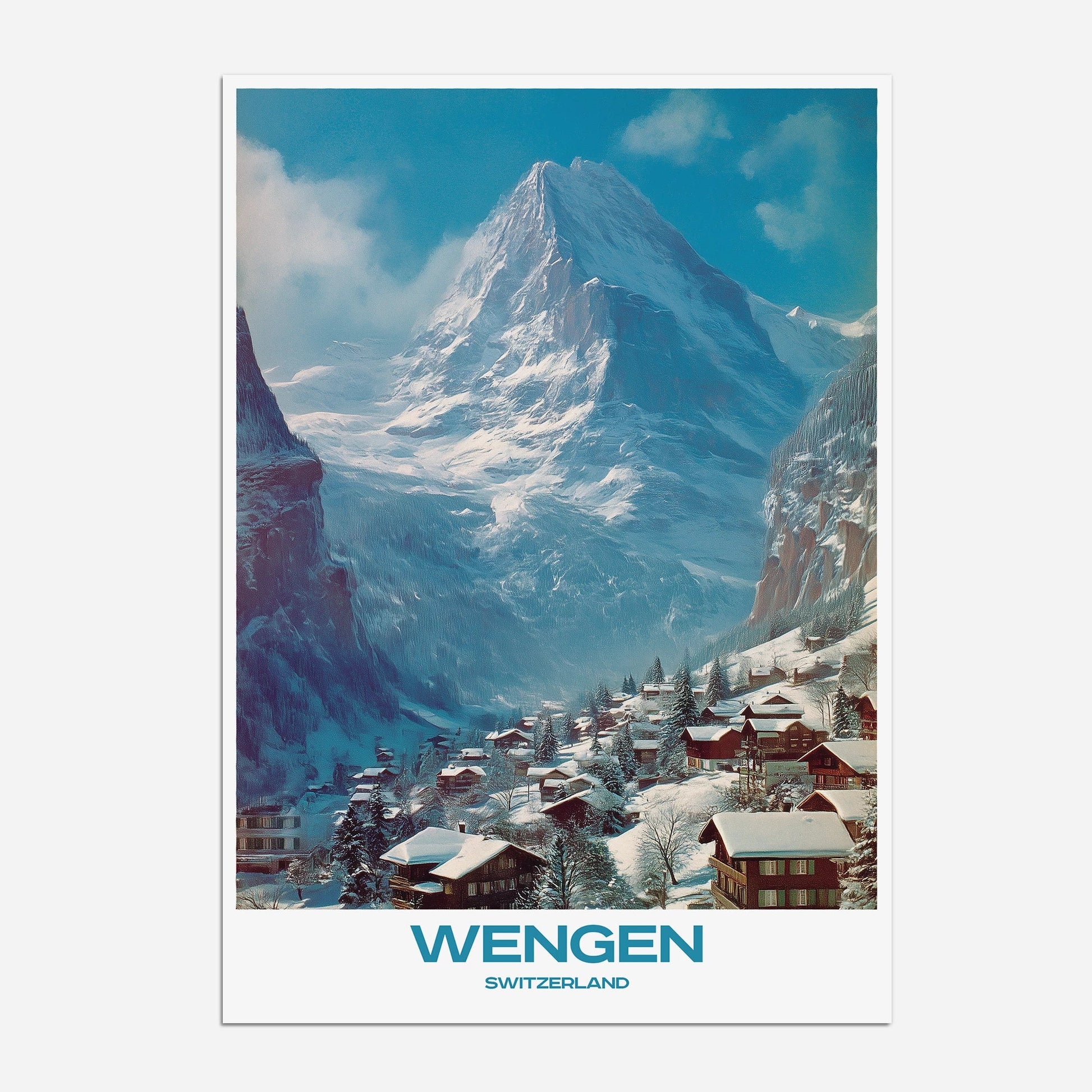 Wengen Switzerland Europe Travel Poster - Postered
