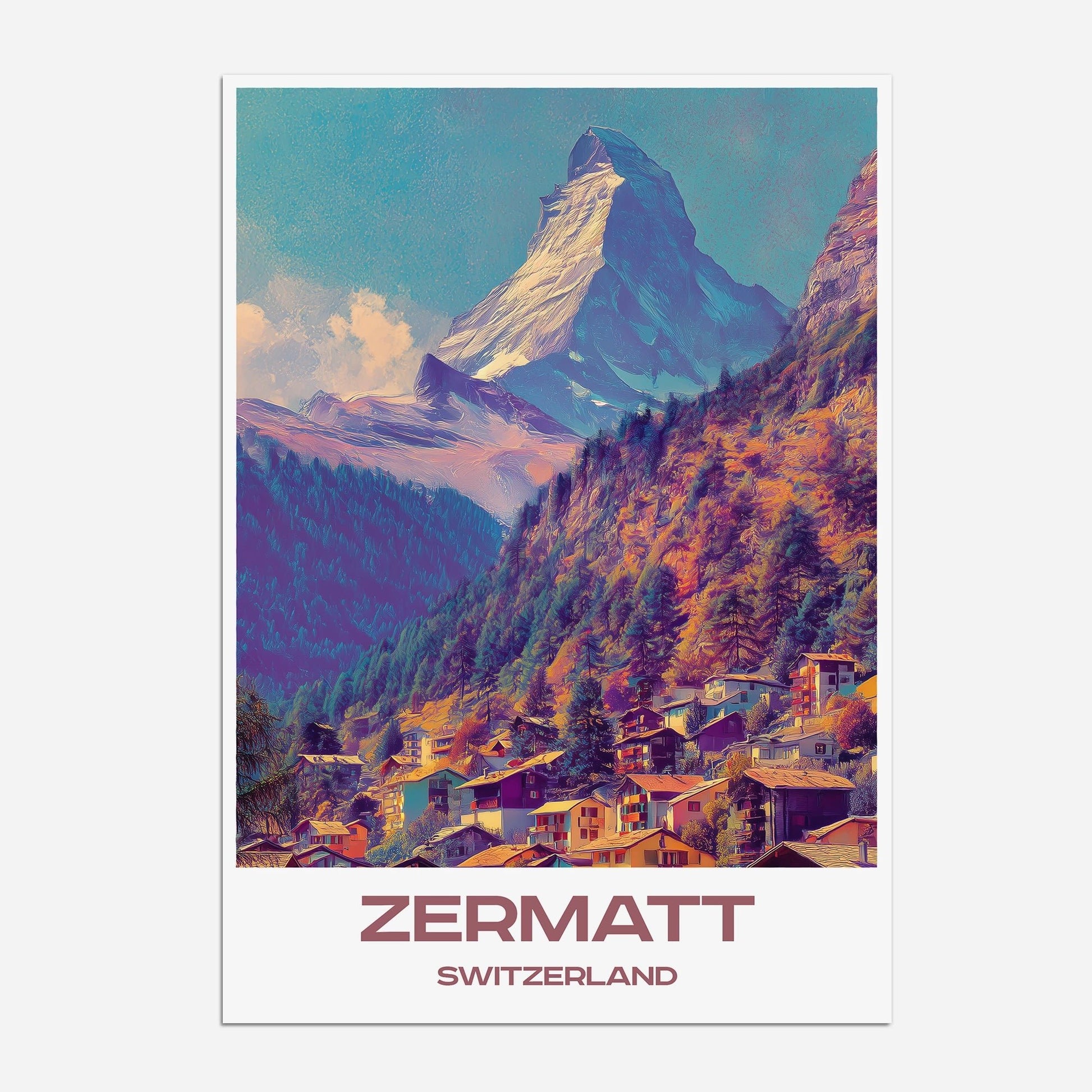 Zermatt Switzerland Europe Travel Poster - Postered