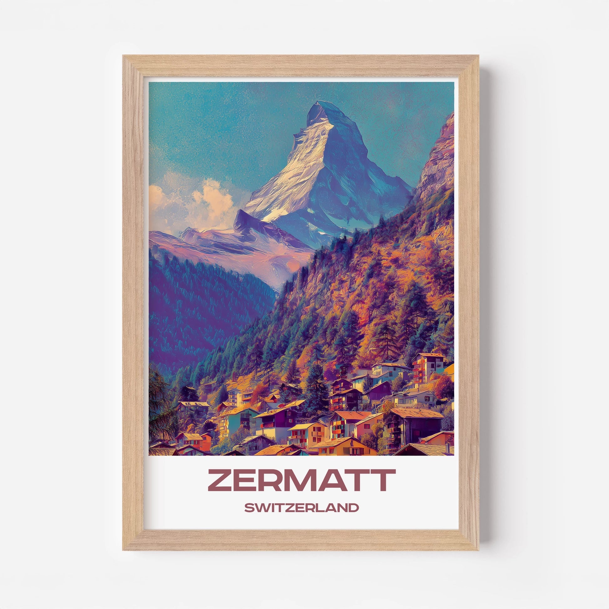 Zermatt Switzerland Europe Travel Poster - Postered