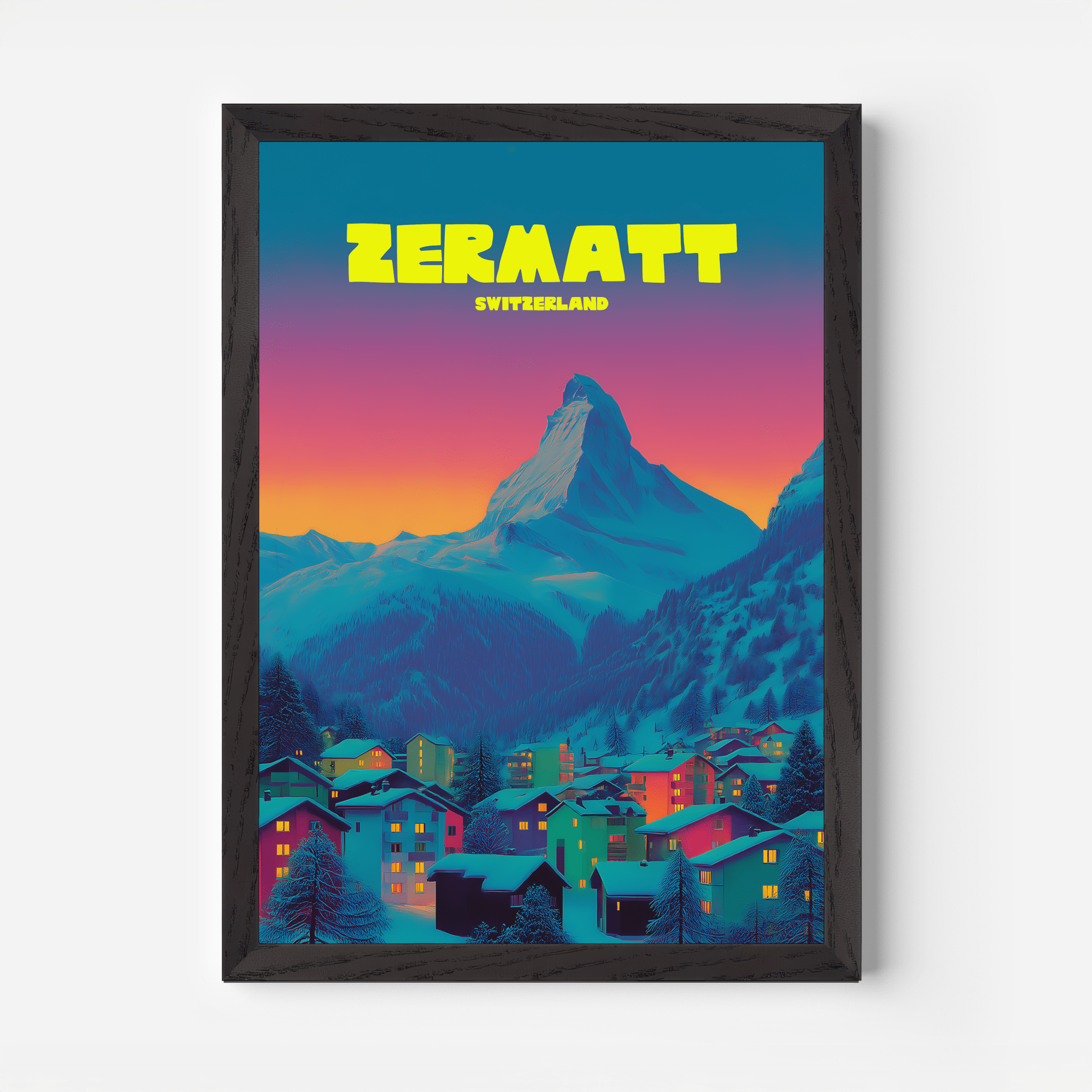 Zermatt Switzerland Travel Poster - Postered