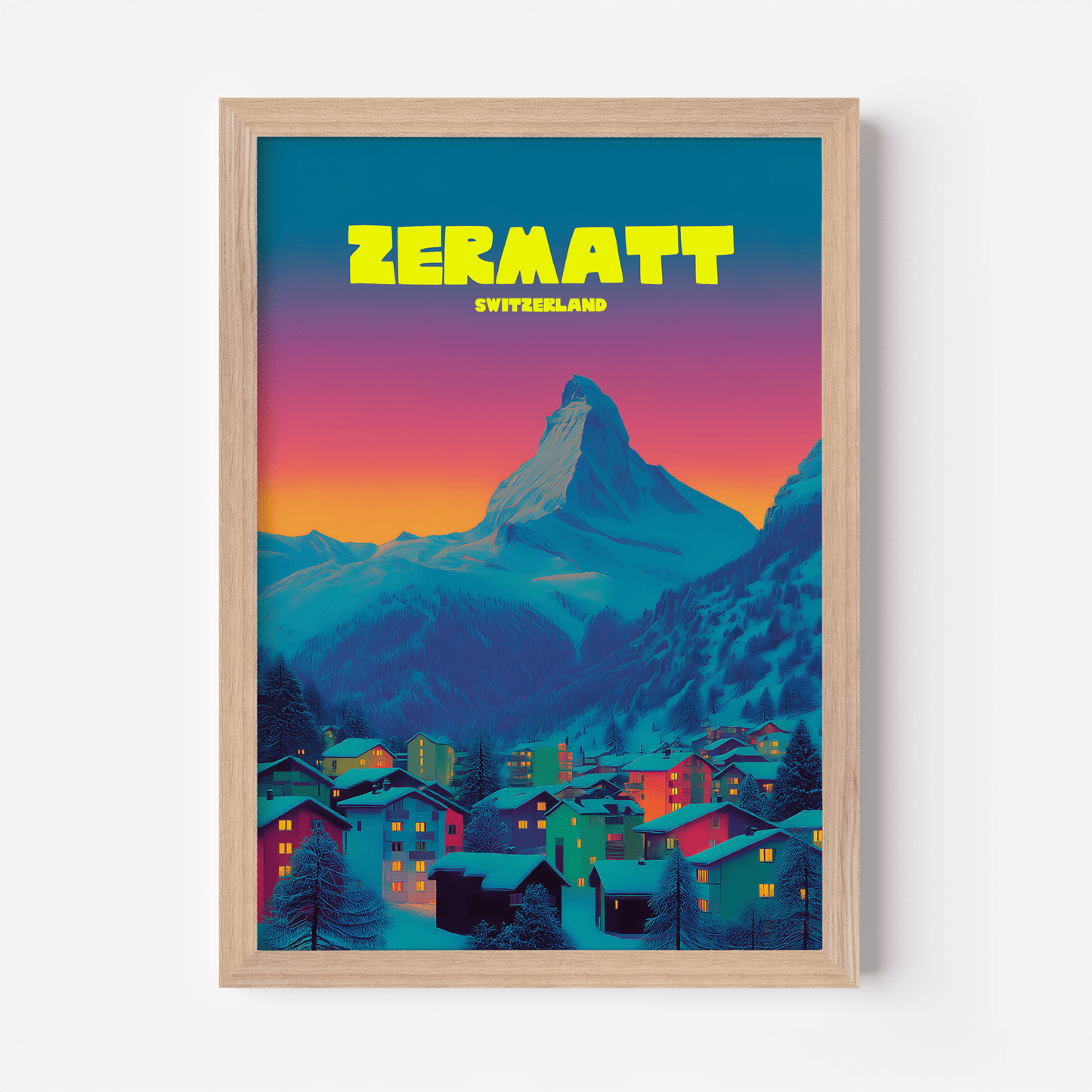 Zermatt Switzerland Travel Poster - Postered
