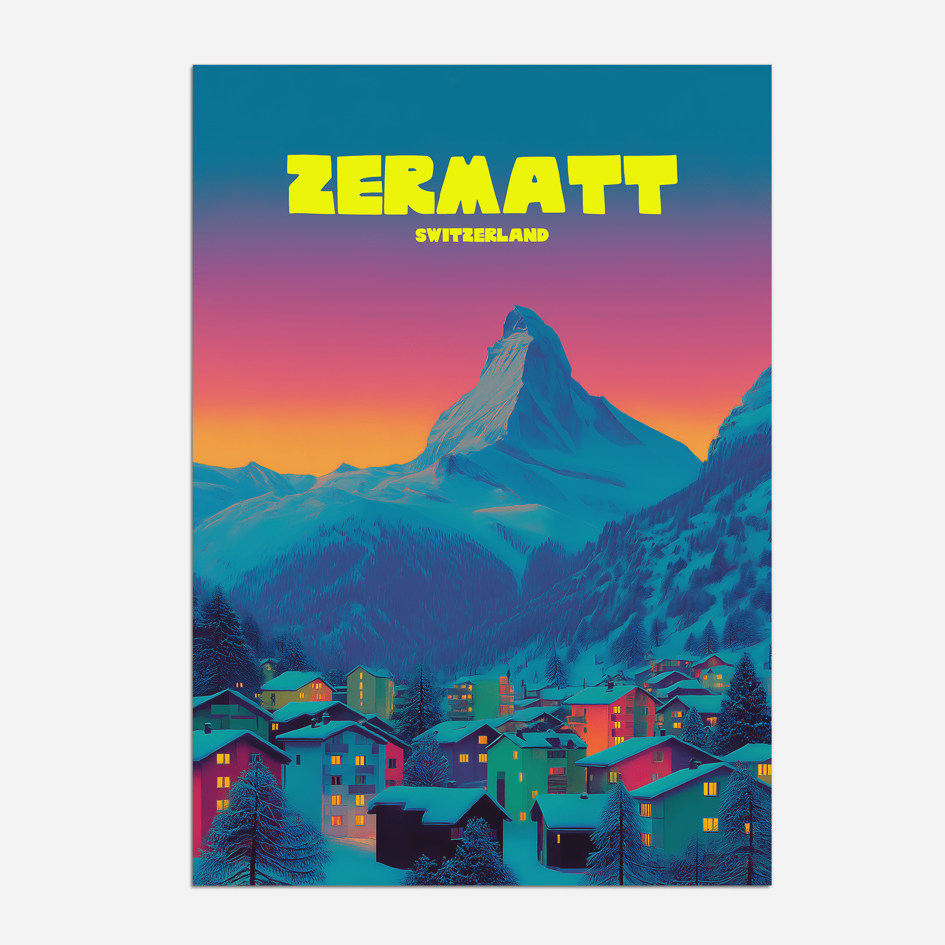 Zermatt Switzerland Travel Poster - Postered