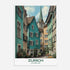 Zurich Switzerland Europe Travel Poster - Postered