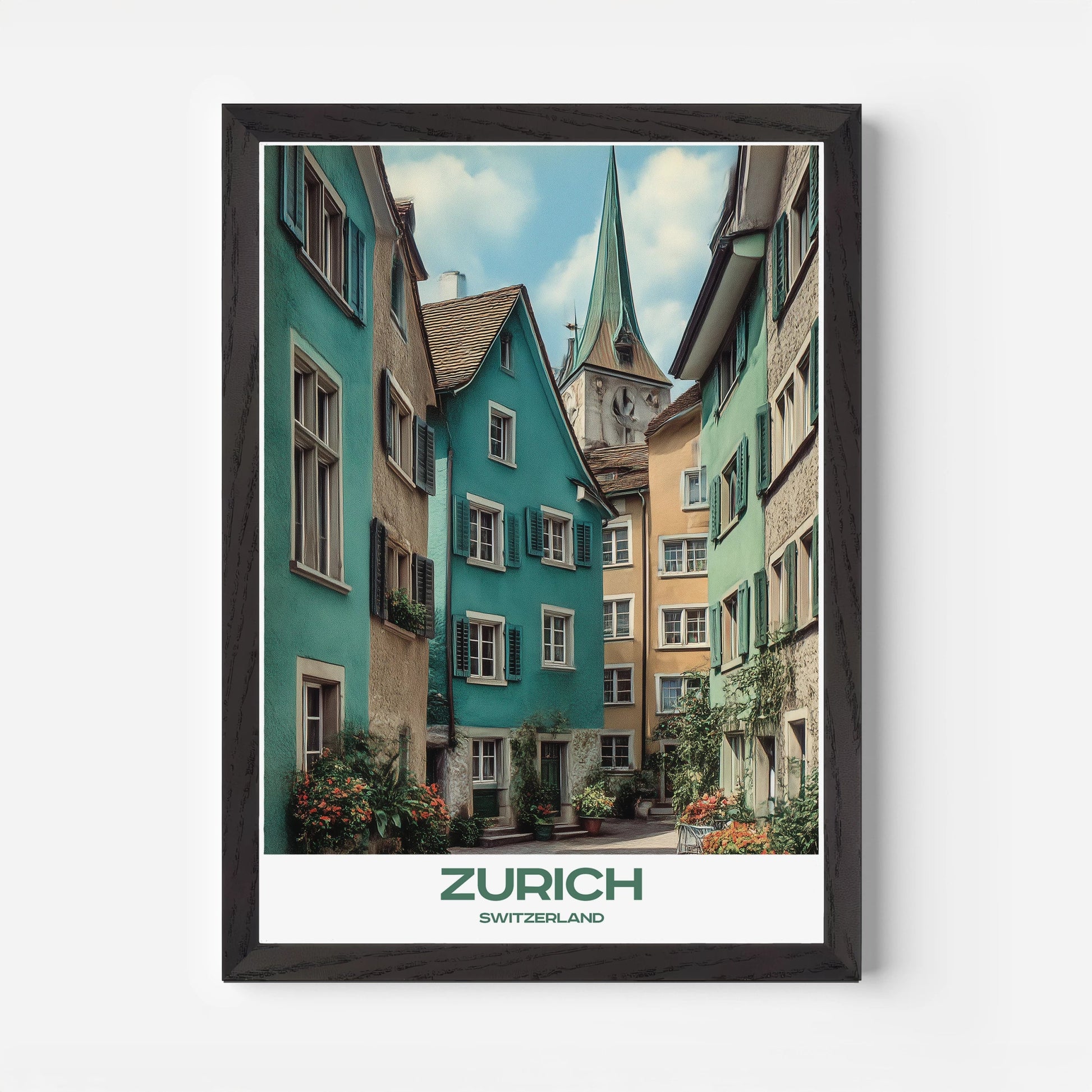 Zurich Switzerland Europe Travel Poster - Postered