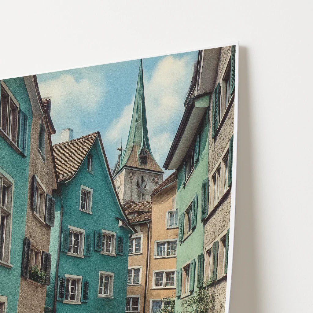 Zurich Switzerland Europe Travel Poster - Postered