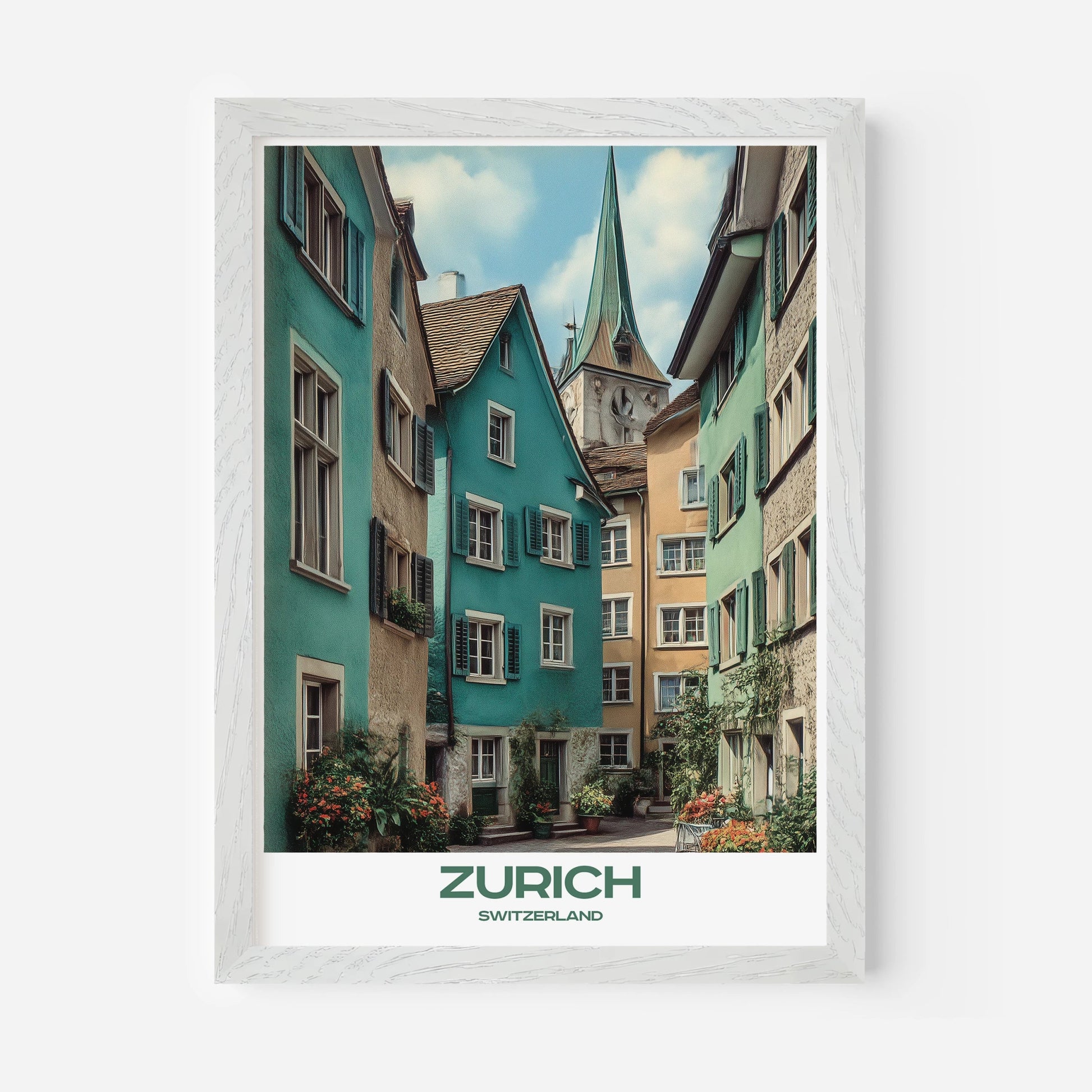 Zurich Switzerland Europe Travel Poster - Postered